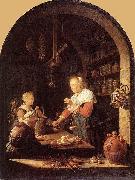 Gerard Dou The Grocer's Shop oil painting reproduction